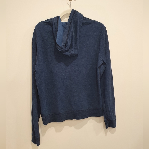 Penguin unisex waffle knit zip hoodie, navy blue, size medium - Picture 3 of 4